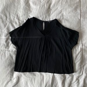 Madewell Black Loose Drapey Top